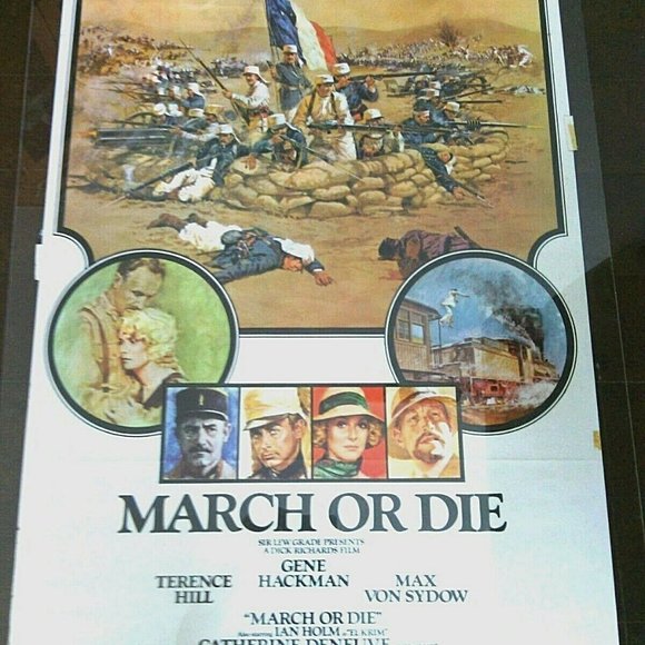 March or Die Vintage Original Movie Posters Authentic Originals Genuine Theater - Picture 12 of 16